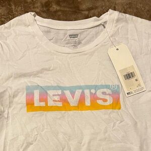 Levi’s White w/ Rainbow Graphic Tee - Small - NWT